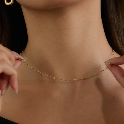 [Royal&Vicky]Amy Gliederketten-Halskette in Gold