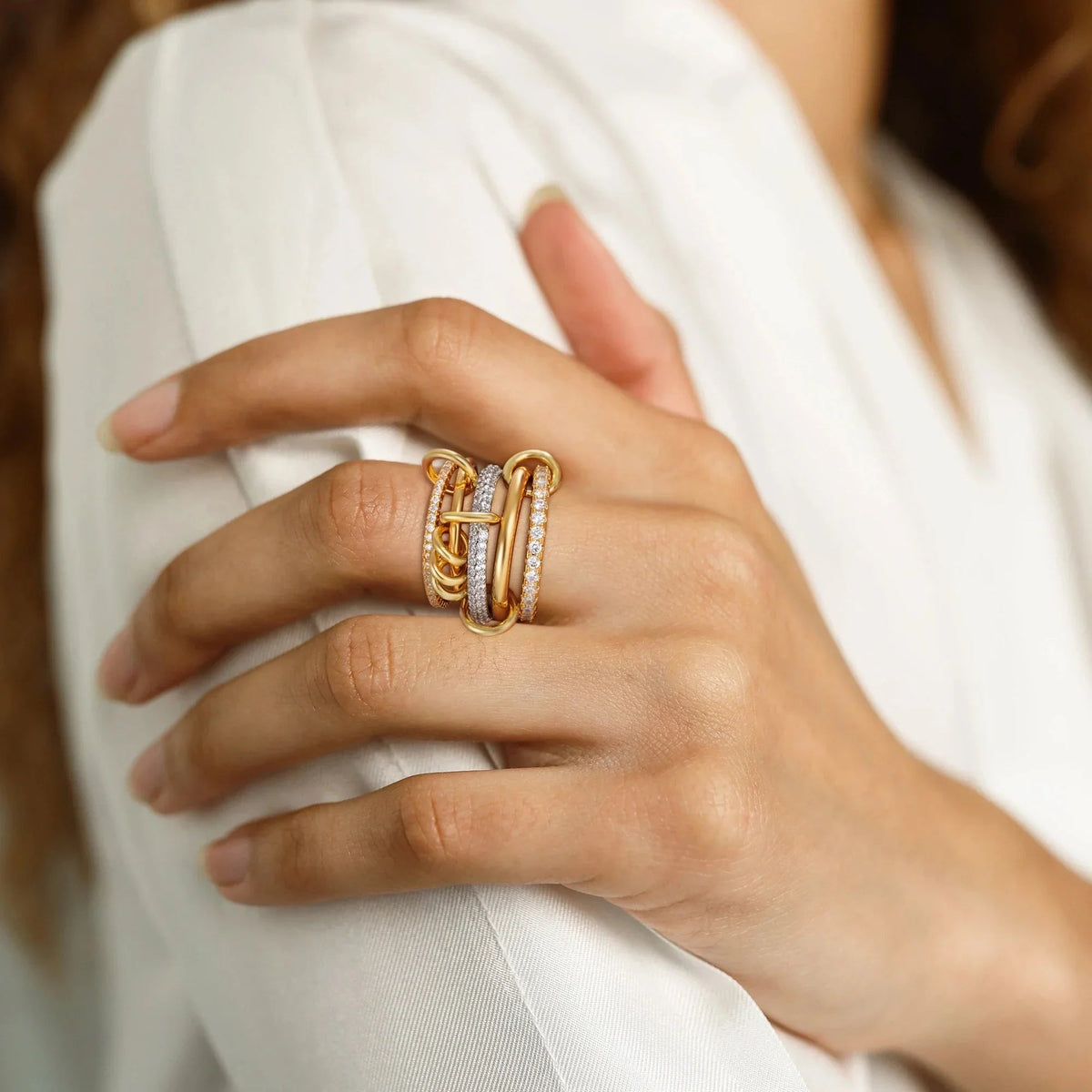 [Royal&Vicky]Blaise Stacked Diamond Ring