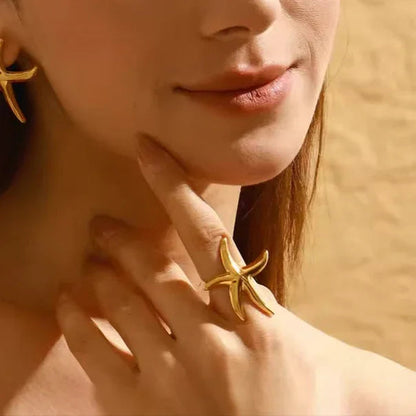 [Royal&Vicky]Oceanic Gold Seestern-Ring