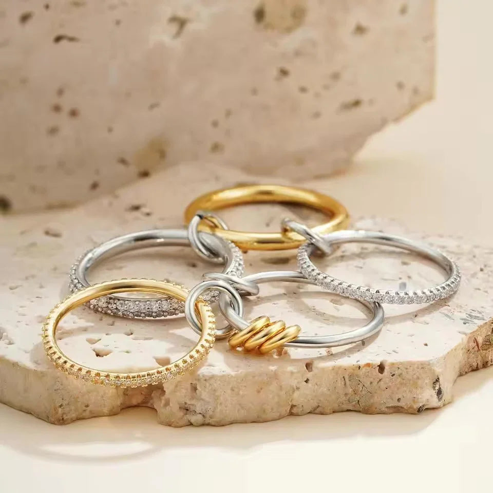 [Royal&Vicky]Collina Stacked Diamond Ring
