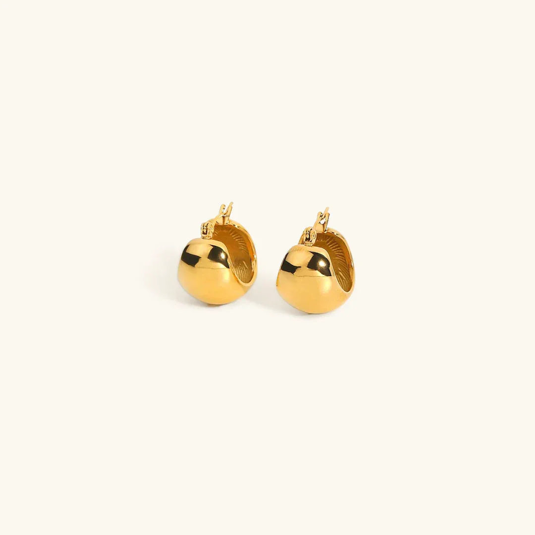 [Royal&Vicky]Sunna Gold Huggie Ohrringe