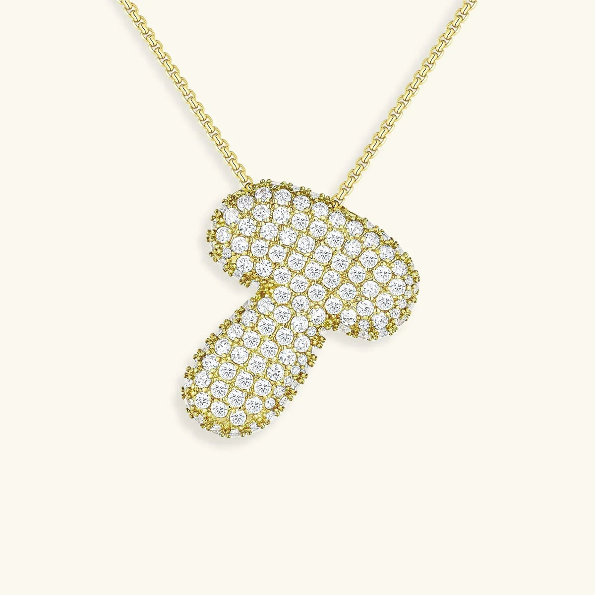 [Royal&Vicky] Bubble-Initialen-Diamantkette