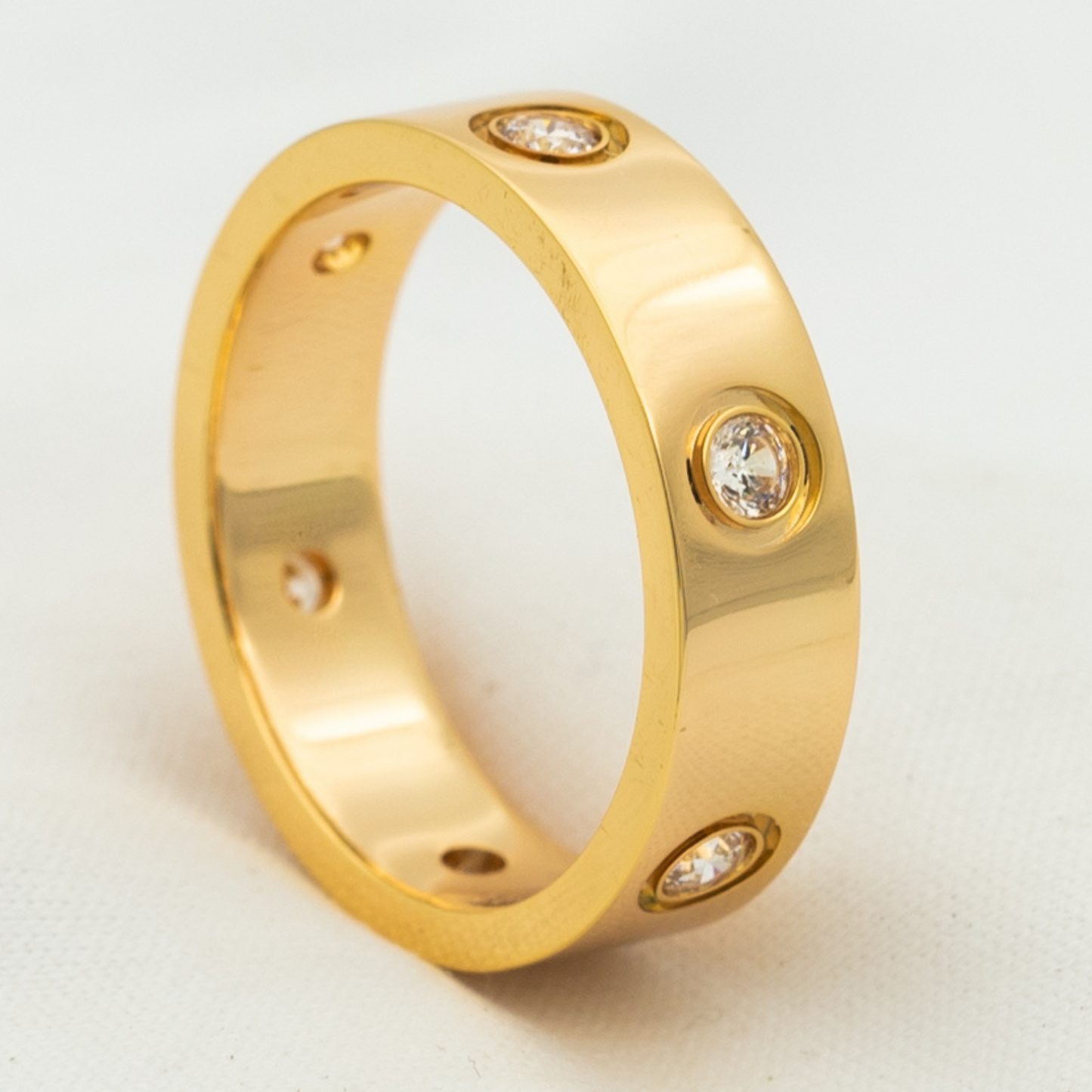 [ROYAL]LOVE RING 5.5MM 6 DIAMONDS PINK GOLD