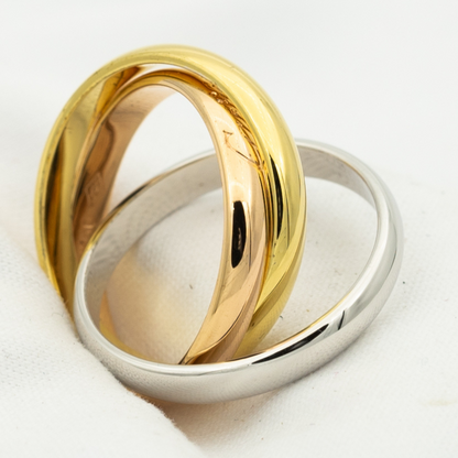 [Royal Jewellery]TRINITY RING GOLD PINK GOLD SILVER