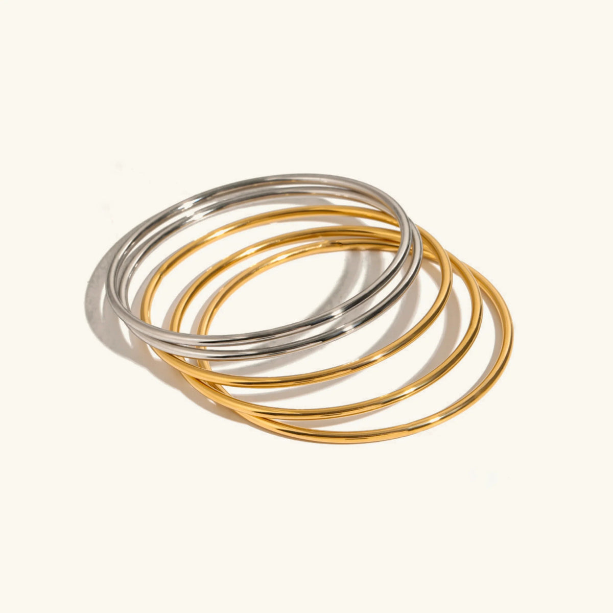 [Royal&Vicky]Shannon Gold Bangle Set
