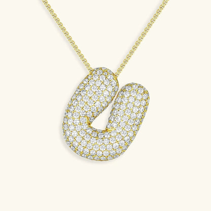 [Royal&Vicky] Bubble-Initialen-Diamantkette