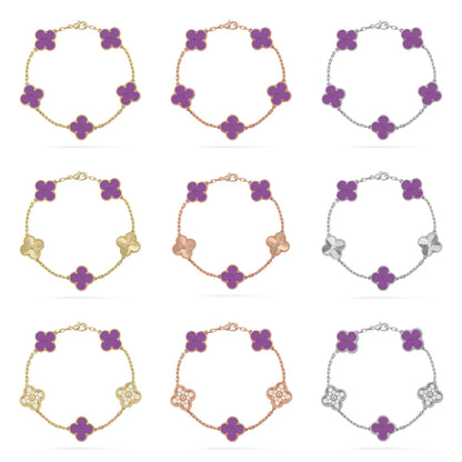 [Royal Jewellery] CLOVER 5 MOTIF VIOLET BRACELET COLLECTION