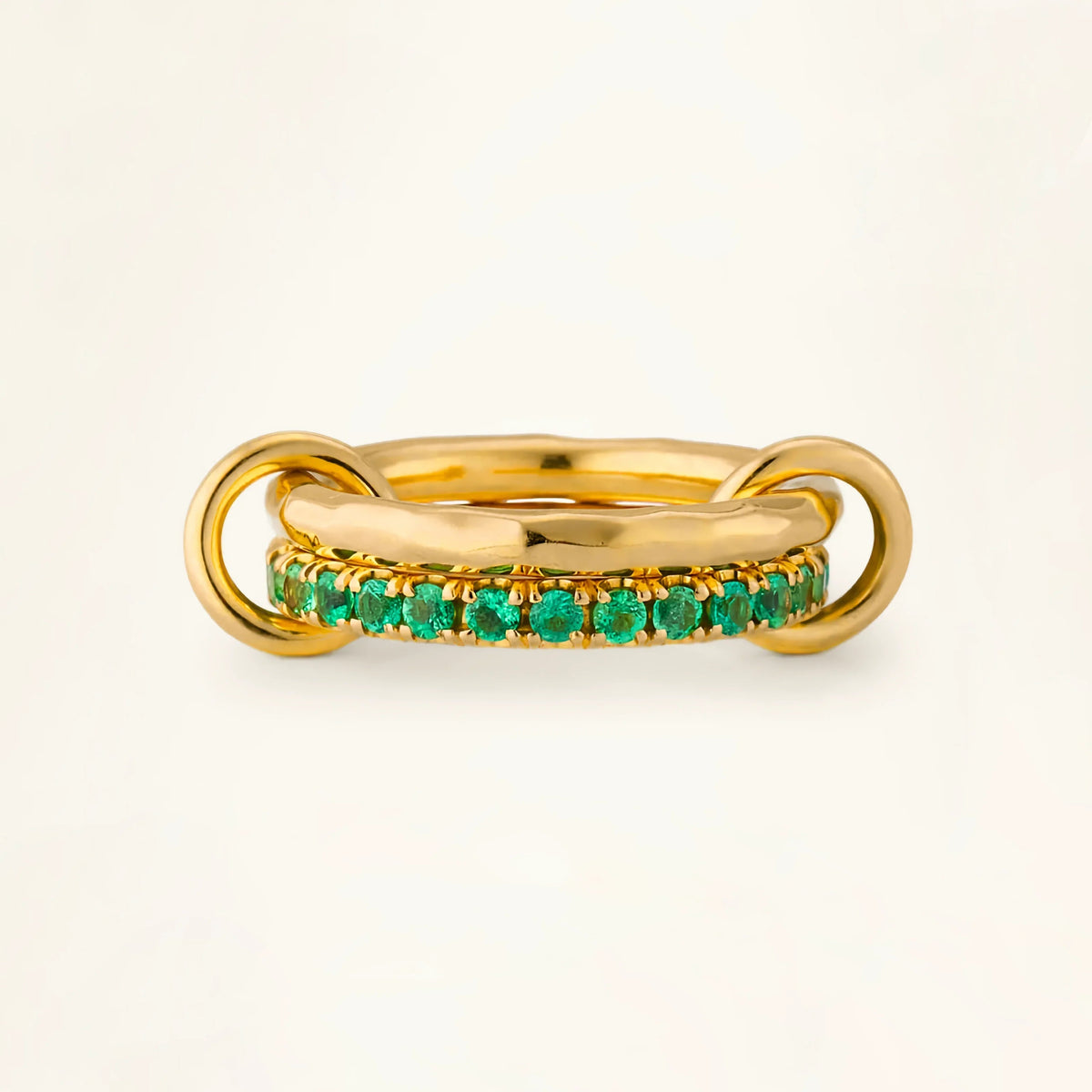 [Royal&Vicky]Viridian gestapelter Diamantring