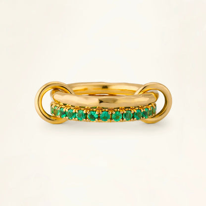 [Royal&Vicky]Viridian gestapelter Diamantring