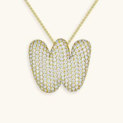 [Royal&Vicky] Bubble-Initialen-Diamantkette