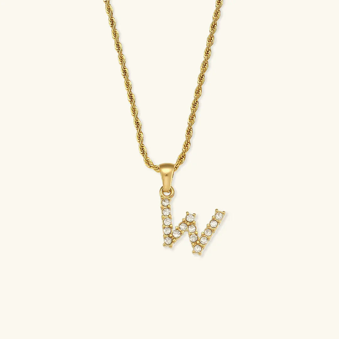 [Royal&Vicky]Maeve Buchstaben Initial Diamant Halskette