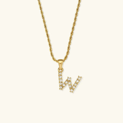 [Royal&Vicky]Maeve Buchstaben Initial Diamant Halskette
