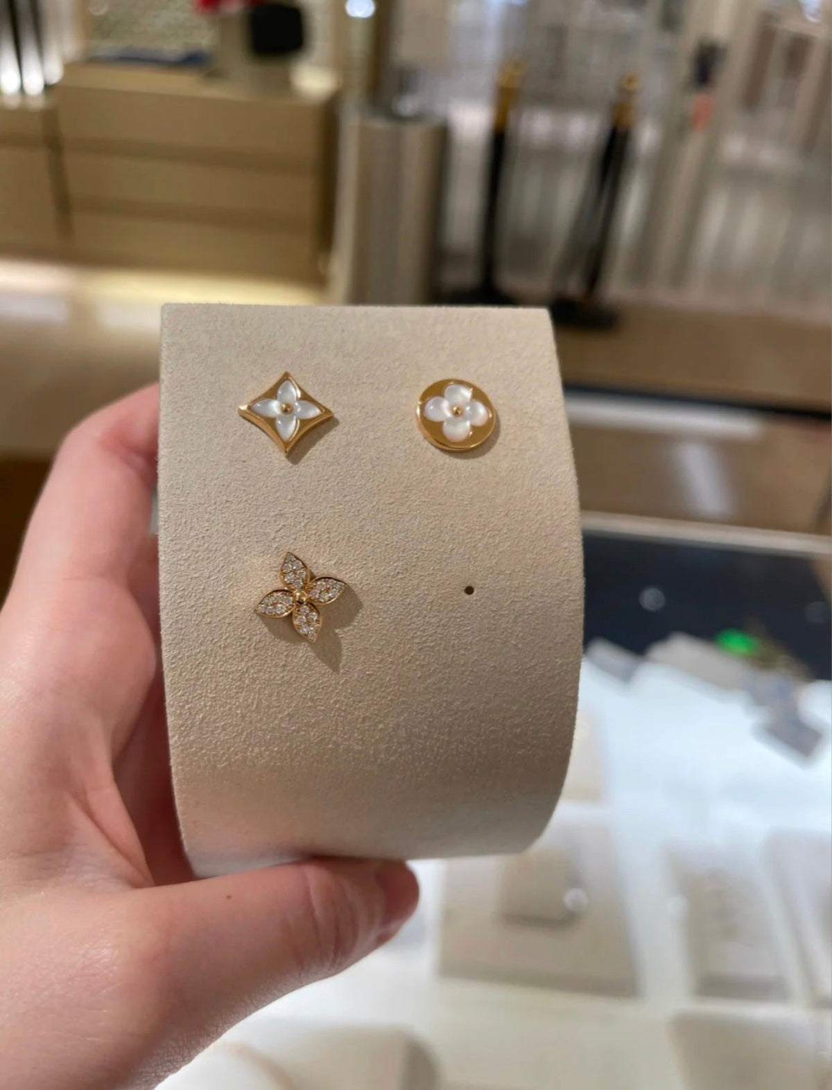 [Royal Jewellery]STAR BLOSSOM STUD EARRINGS PINK GOLD DIAMONDS