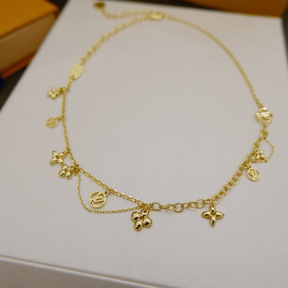 [ROYAL]BLOOMING SUPPLE NECKLACE BRASS