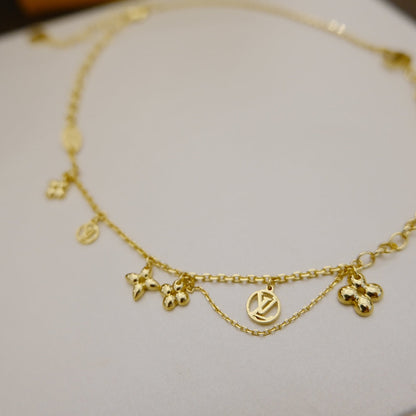 [ROYAL]BLOOMING SUPPLE NECKLACE BRASS