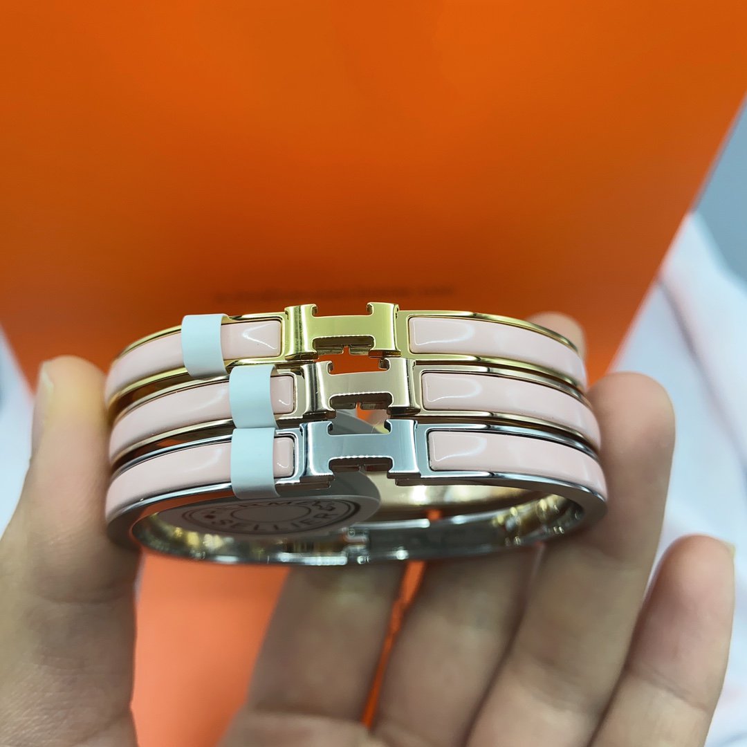 [Royal Jewellery]CLASSIC HM CLIC  PINK 8MM ENAMEL BRACELET