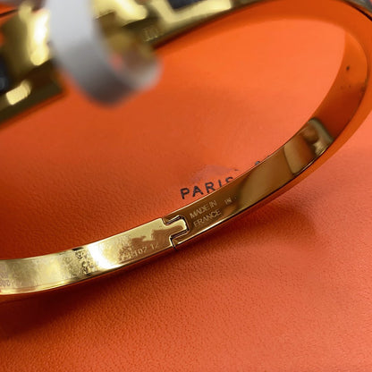 [Royal Jewellery]CLASSIC HM CLIC BLACK 8MM ENAMEL BRACELET
