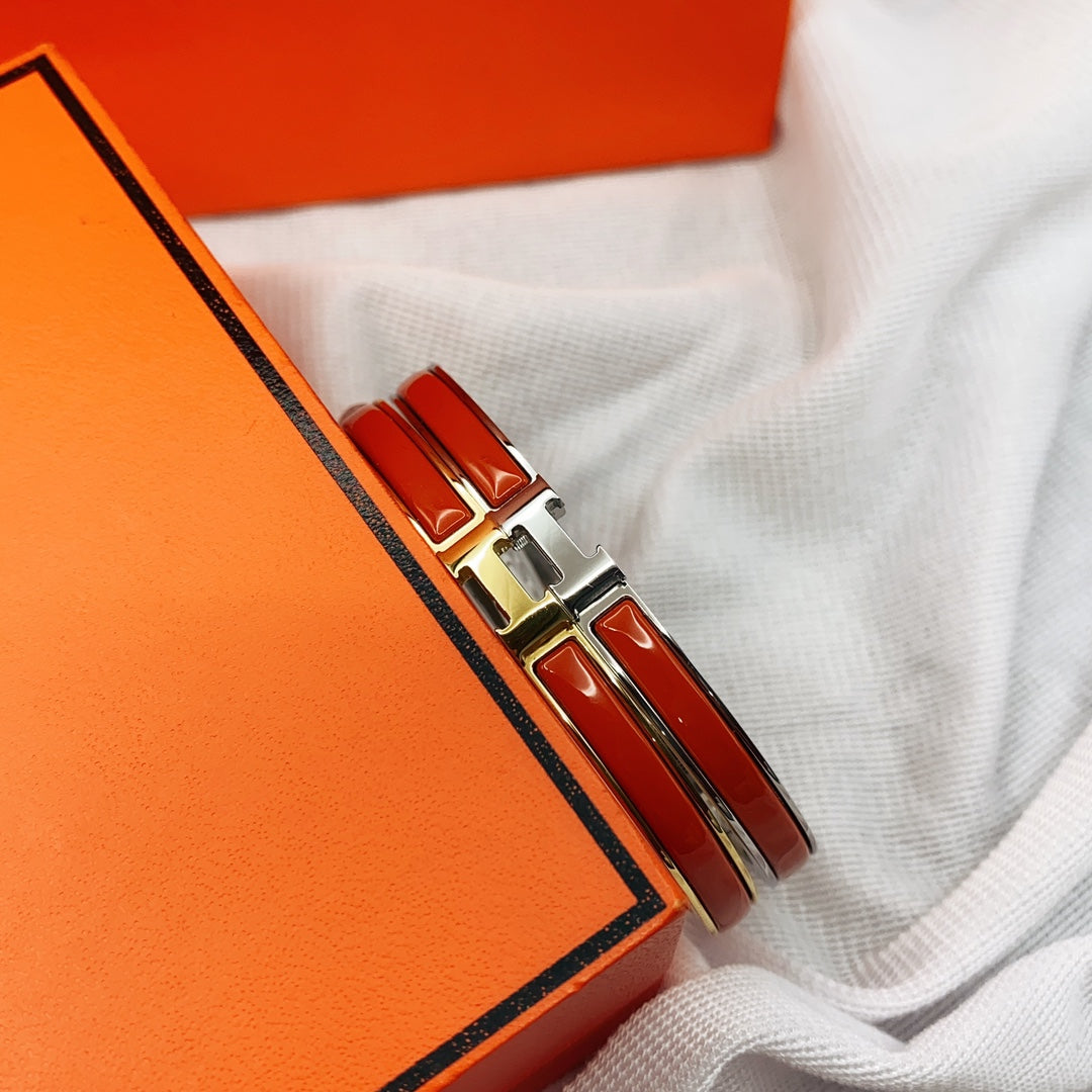 [Royal Jewellery]CLASSIC HM CLIC RED 8MM ENAMEL BRACELET