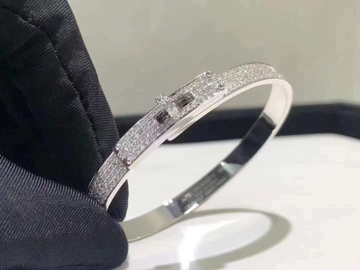 [Royal Jewellery]HM KELLY BRACELET IN SILVER AND FULL PAVE DIAMOND