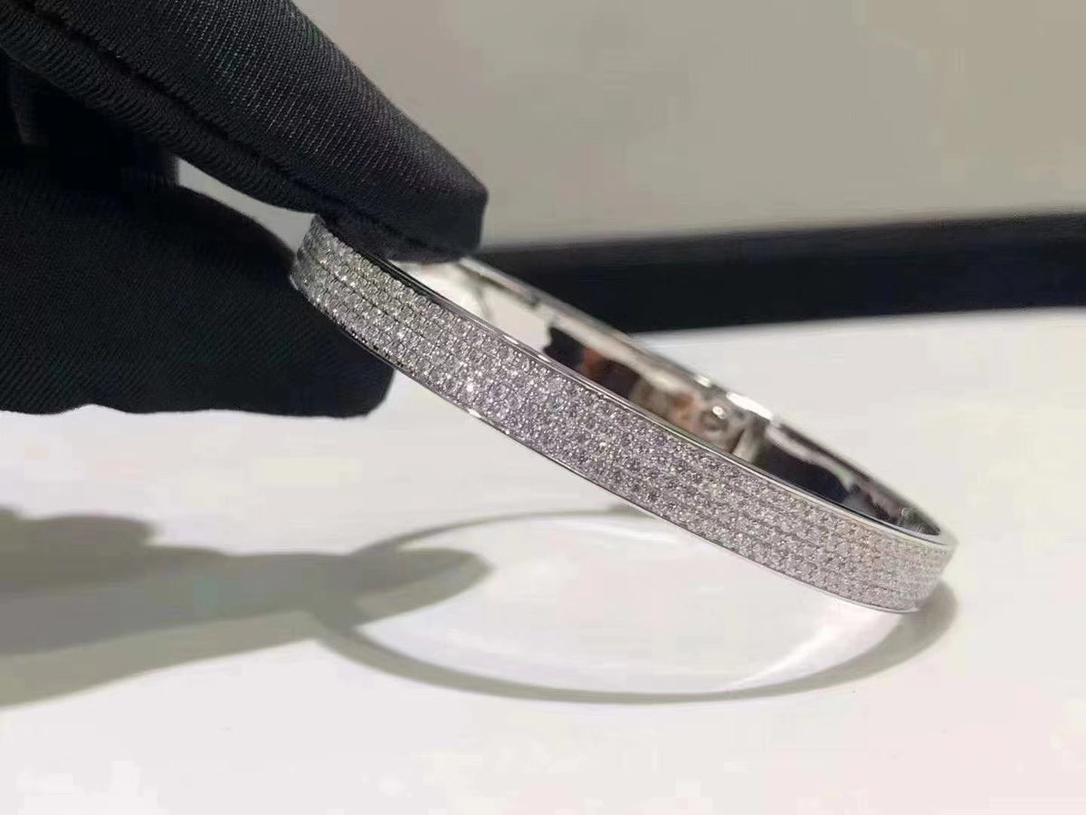 [Royal Jewellery]HM KELLY BRACELET IN SILVER AND FULL PAVE DIAMOND