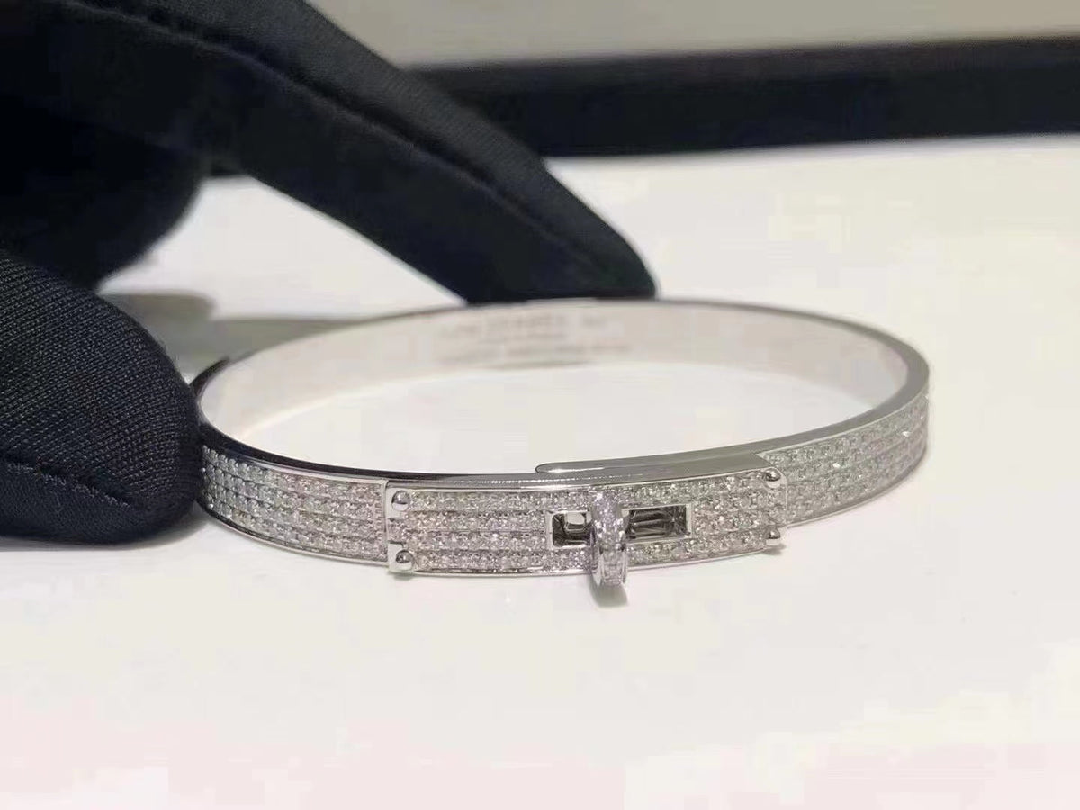 [Royal Jewellery]HM KELLY BRACELET IN SILVER AND FULL PAVE DIAMOND