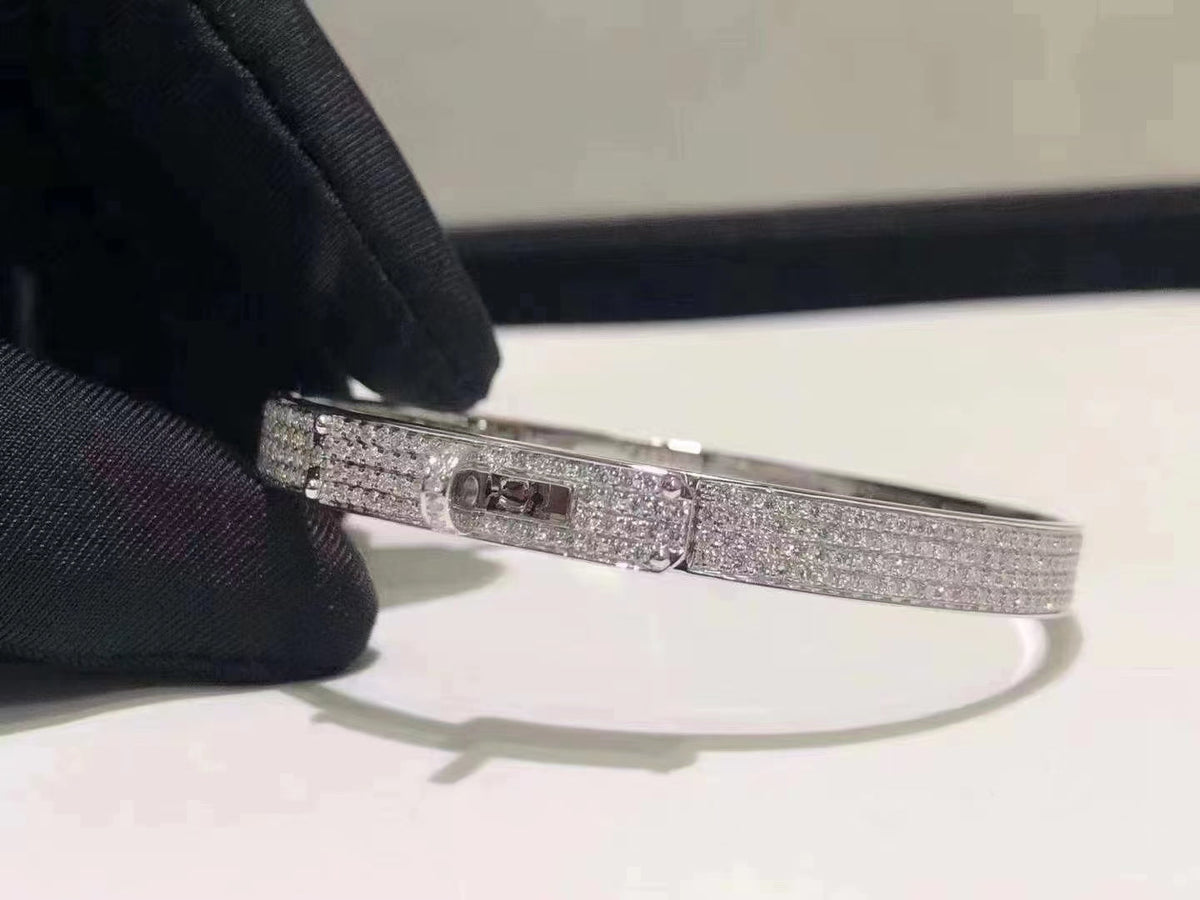 [Royal Jewellery]HM KELLY BRACELET IN SILVER AND FULL PAVE DIAMOND