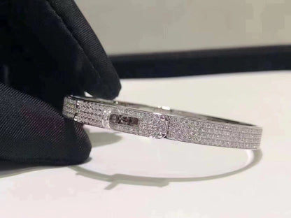 [Royal Jewellery]HM KELLY BRACELET IN SILVER AND FULL PAVE DIAMOND