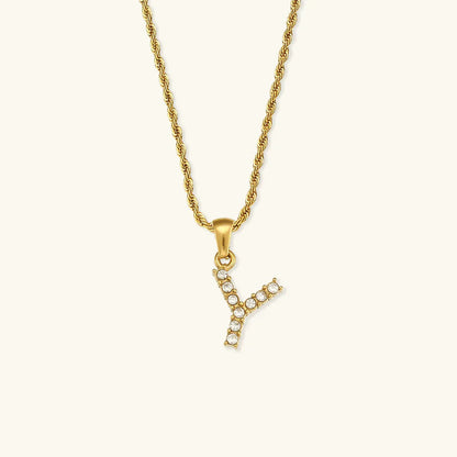 [Royal&Vicky]Maeve Buchstaben Initial Diamant Halskette