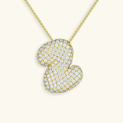 [Royal&Vicky] Bubble-Initialen-Diamantkette