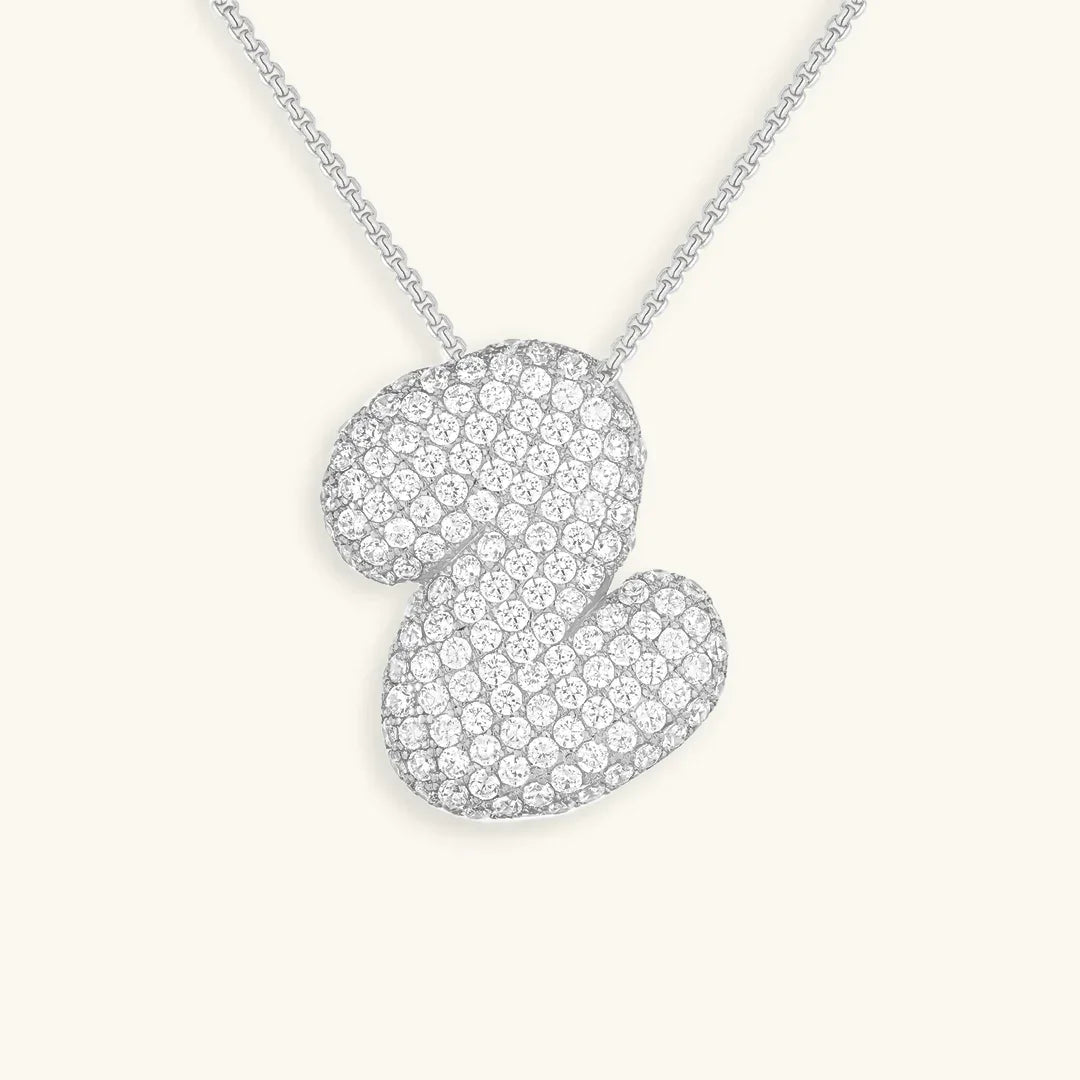 [Royal&Vicky] Bubble-Initialen-Diamantkette