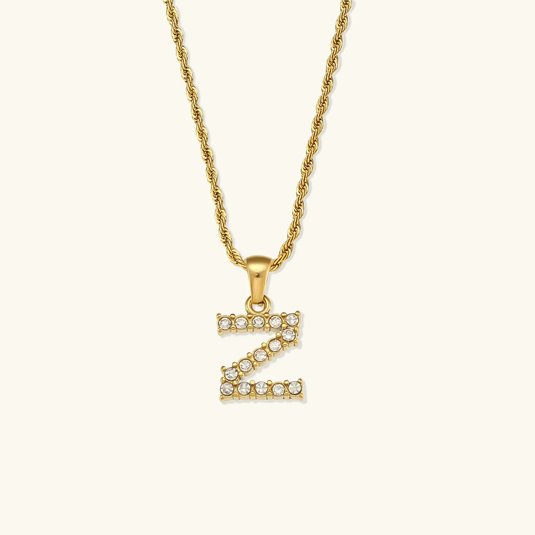 [Royal&Vicky]Maeve Buchstaben Initial Diamant Halskette