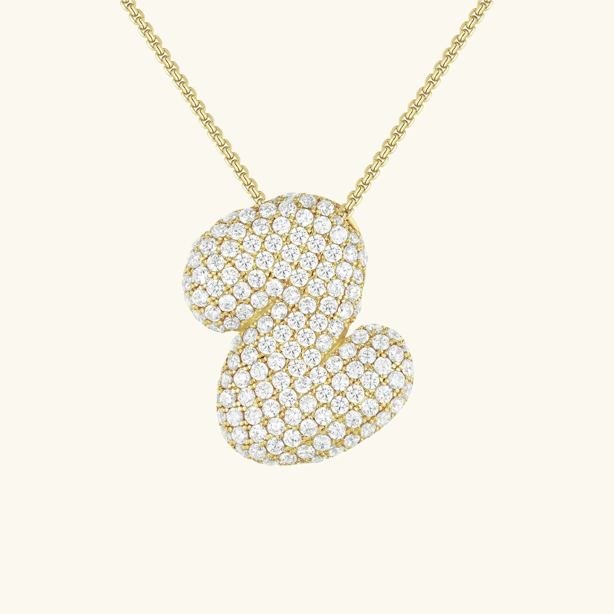 [Royal&Vicky] Bubble-Initialen-Diamantkette