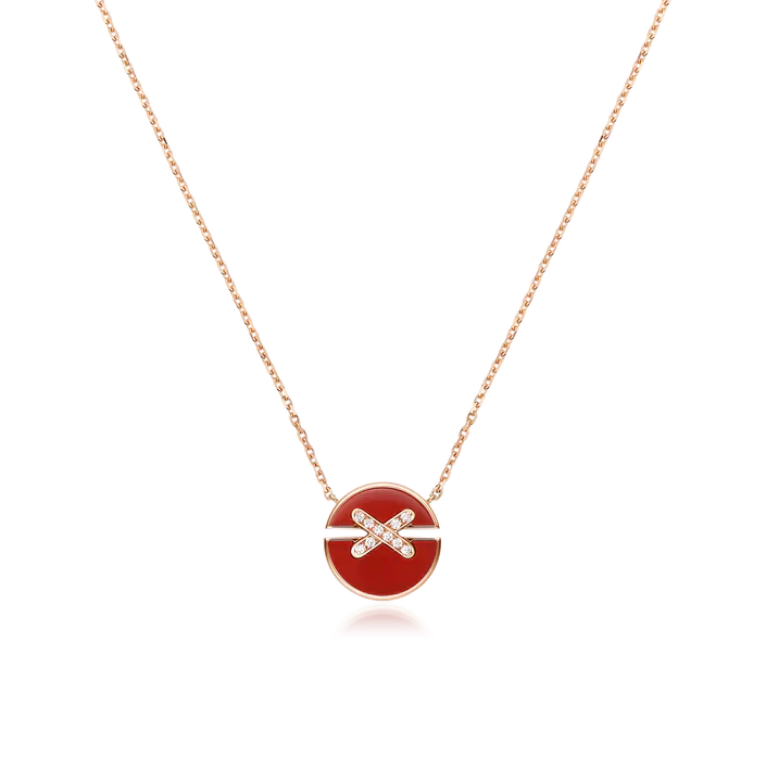 [ROYAL]JEUX DE ROSE GOLD DIAMOND NECKLACE