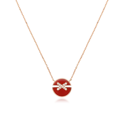 [ROYAL]JEUX DE ROSE GOLD DIAMOND NECKLACE