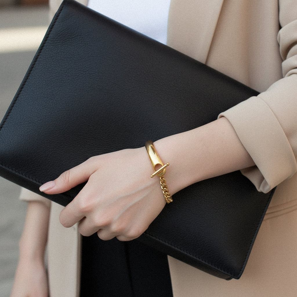 [Royal&Vicky]Myrna Gliederketten-Armreif in Gold