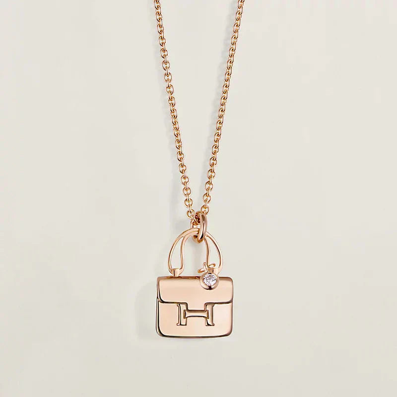 [ROYAL]AMULETTE PEDANT ROSE GOLD NECKLACE