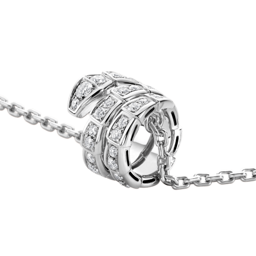 [ROYAL]SERPENTI SILVER NECKLACE DOUBLE RING DIAMOND