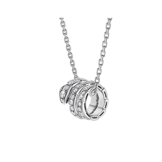 [ROYAL]SERPENTI SILVER NECKLACE DOUBLE RING DIAMOND