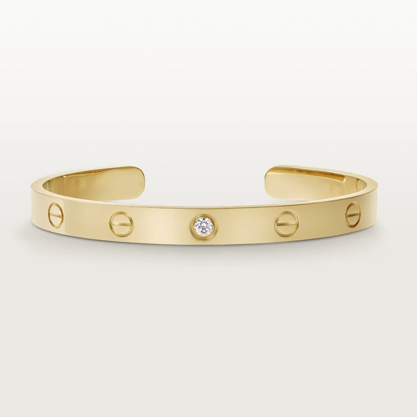 [ROYAL]LOVE BRACELET 6.1MM 1 DIAMOND OPEN CUFF