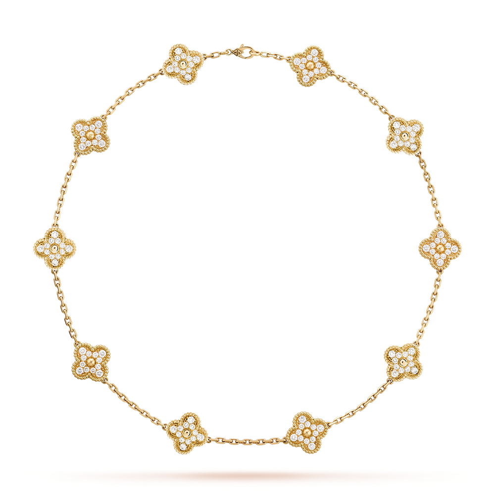 [Royal Jewellery]CLOVER 10 MOTIFS DIAMOND NECKLACE