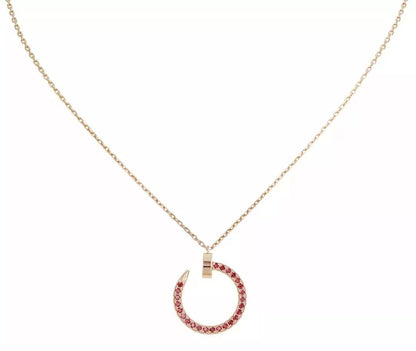 [ROYAL]JUSTE NECKLACE GOLD RED DIAMONDS