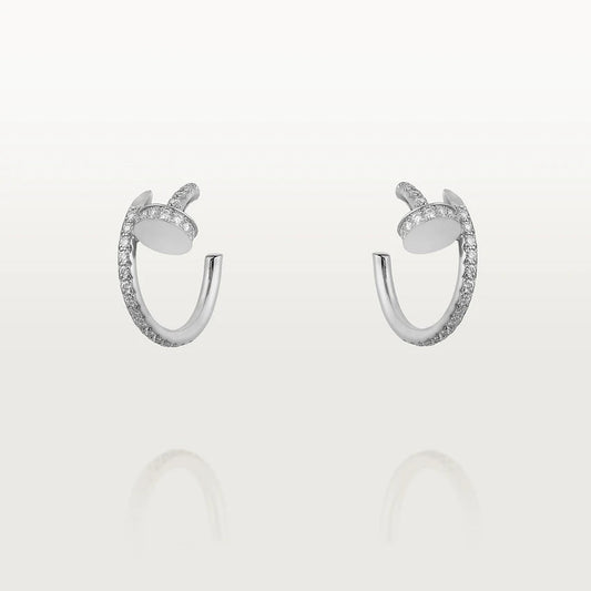 [ROYAL]JUSTE EARRINGS 12.75MM SILVER DIAMOND