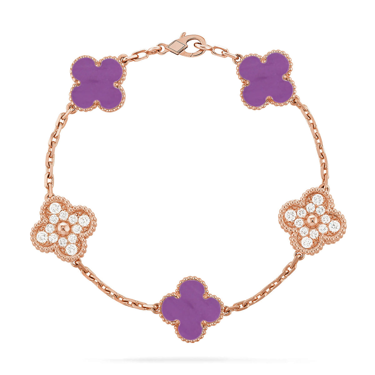 [Royal Jewellery] CLOVER 5 MOTIF VIOLET BRACELET COLLECTION