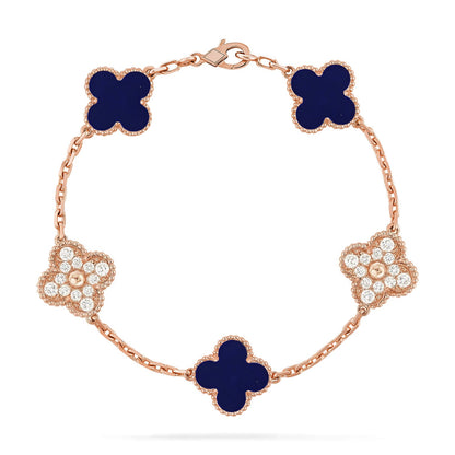 [Royal Jewellery]CLOVER 5 MOTIF LAPIS LAZULI BRACELET COLLECTION