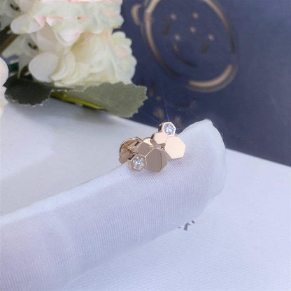 [ROYAL]BEE LOVE PINK GOLD DIAMOND EARRINGS