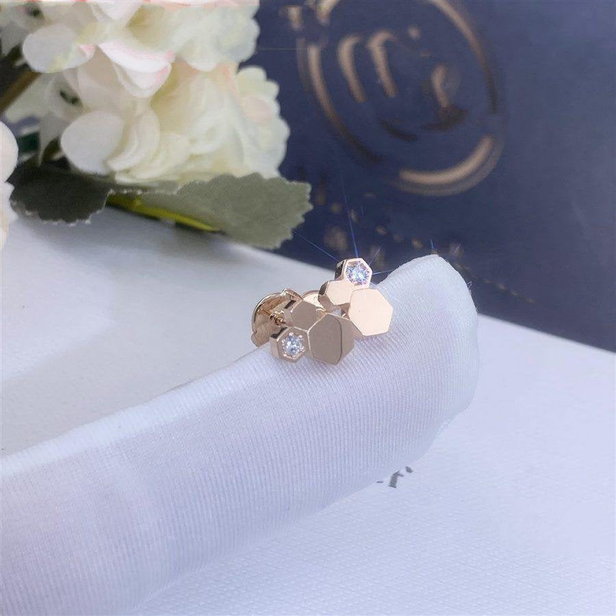 [ROYAL]BEE LOVE PINK GOLD DIAMOND EARRINGS