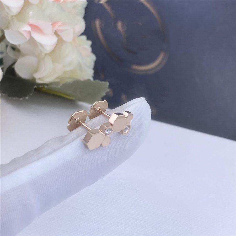 [ROYAL]BEE LOVE PINK GOLD DIAMOND EARRINGS