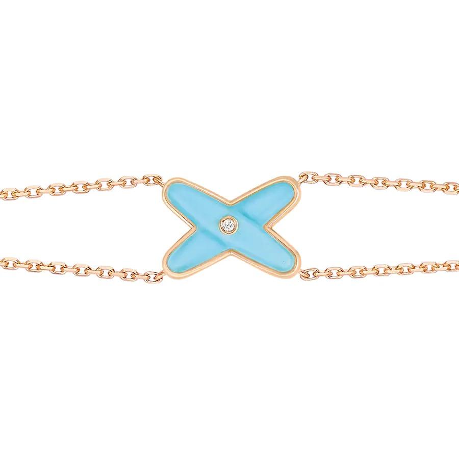 [ROYAL]JEUX BRACELET TURQUOISE PINK GOLD 1 DIAMOND