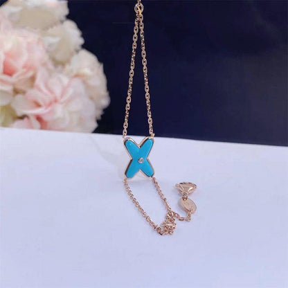 [ROYAL]JEUX BRACELET TURQUOISE PINK GOLD 1 DIAMOND