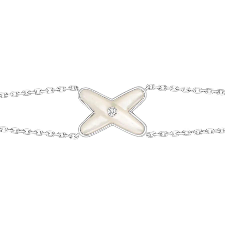 [ROYAL]JEUX BRACELET WHITE MOP SILVER 1 DIAMOND